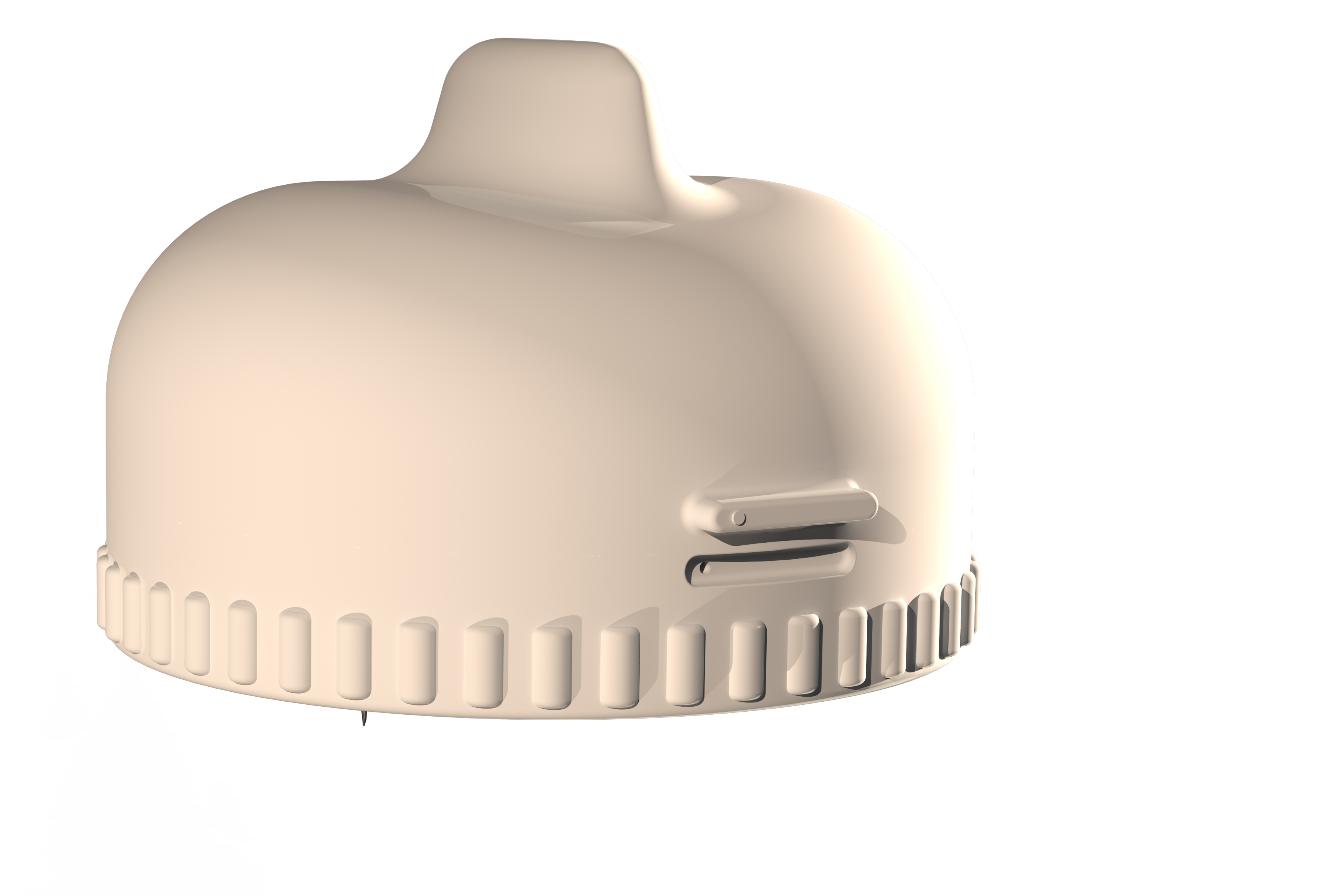 3D render of Anti Gravity Bottle cap in closed position