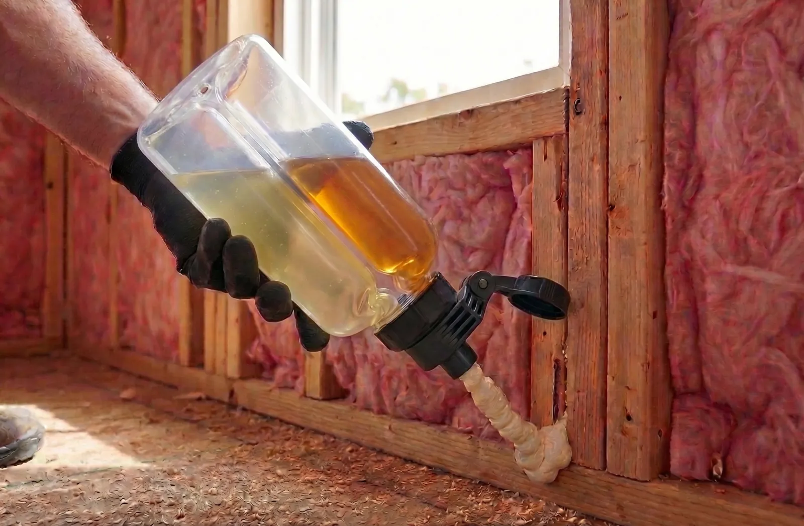 Anti Gravity Bottle technology applied to foaming agents